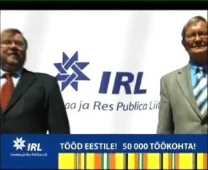 IRL-i lubadused ja tulemused on vastupidised. Isamaa ja Res Publica Liidu valimisplakatil 2009. juunist on kujutatud Mart Laar ja Tunne Kelam ning kiri: TÖÖD EESTILE! 50 000 TÖÖKOHTA!. Kaader Euroopa Parlamendi valimiste IRL-i reklaamist