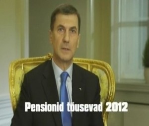 Ansip pensionid tõusevad 2012. aastal