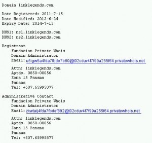 spam panamast whois linklegends